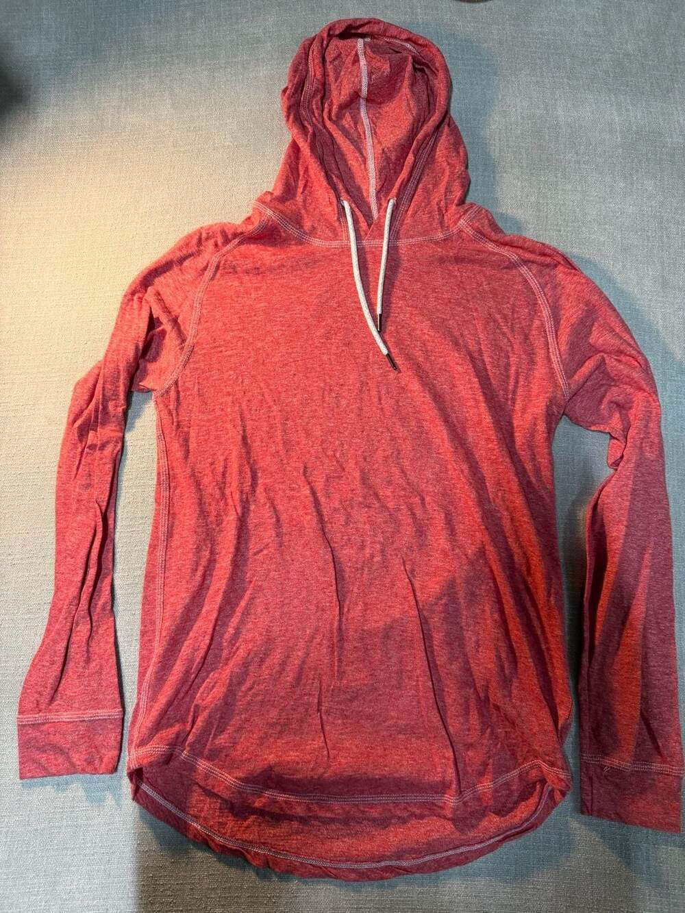 BKE Men's Long Sleeve Heathered Red Pullover Hoodie